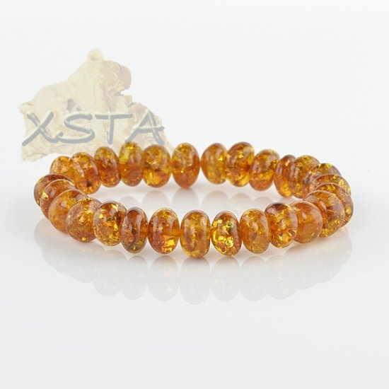 Natural cognac amber beads bracelet